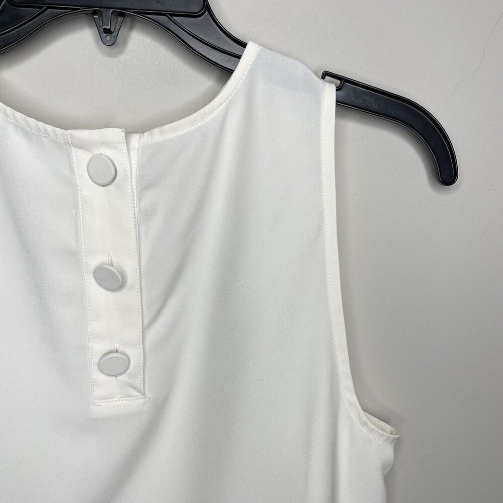 J.CREW Top Women XS Sleeveless Button-Back Shell NEW Ivory BY429 - Picture 7 of 11